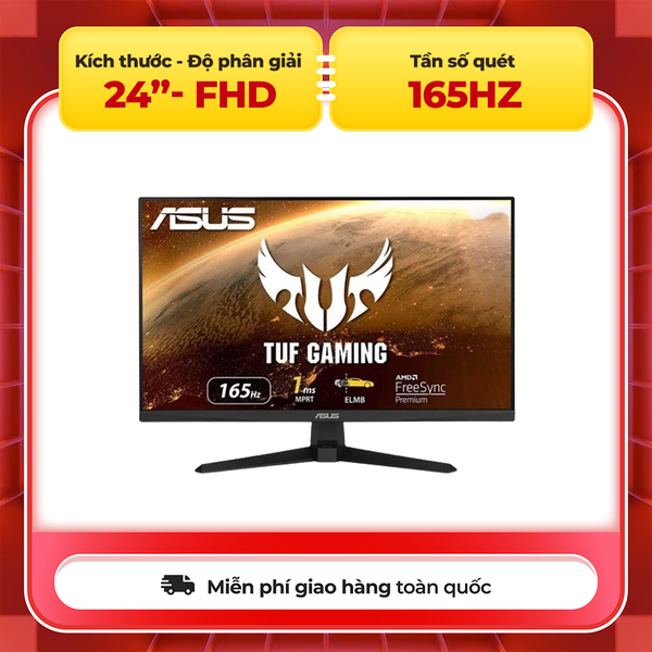  Màn hình Asus TUF GAMING VG249Q1A 24" IPS 165Hz Gsync compatible chuyên game 