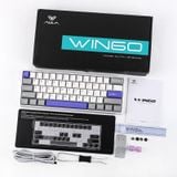  Bàn phím AULA WIN60HE MAX có dây (Xám + trắng + xanh dương/ Wing Chun Magnetic switch - Rapid trigger) WIN60HE03 