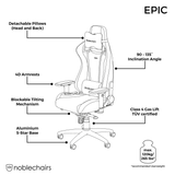  Ghế Noblechairs EPIC Series Black (Real Leather) 