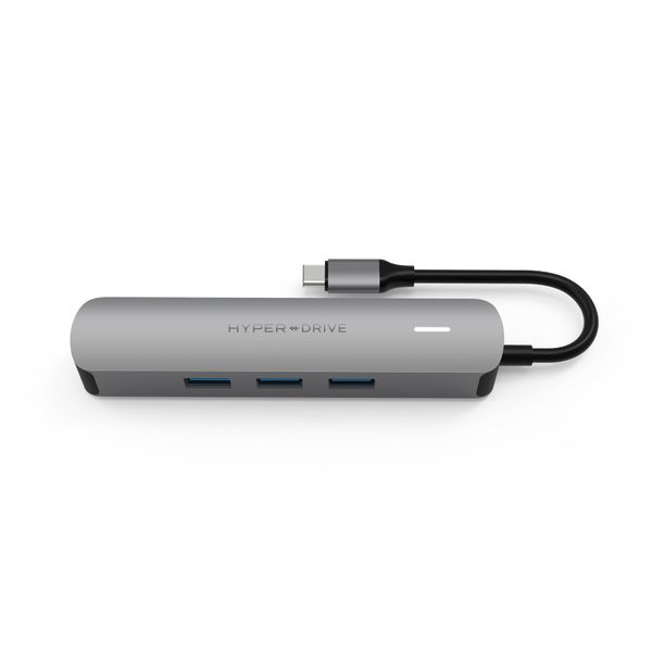  Cổng chuyển HyperDrive 4K HDMI 6-in-1 USB-C Hub for MacBook, Ultrabook, Chromebook, PC & USB-C devices - GN233B GRAY 