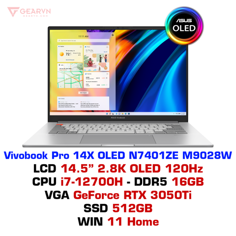 Laptop ASUS Vivobook Pro 14X OLED N7401ZE M9028W