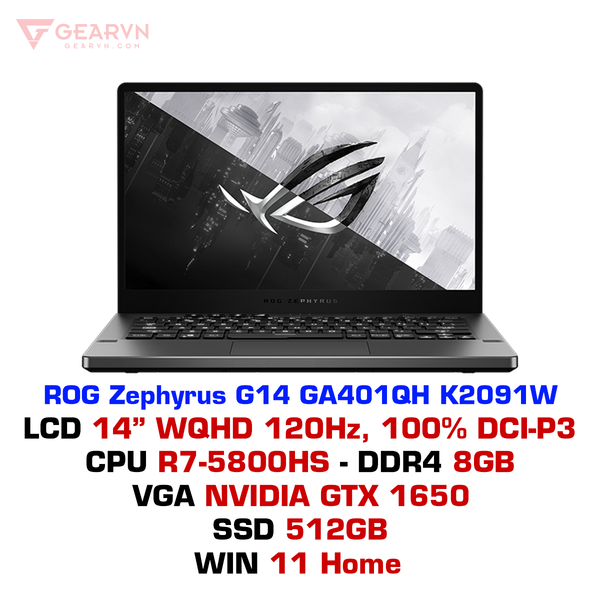  Laptop ASUS ROG Zephyrus G14 GA401QH K2091W 