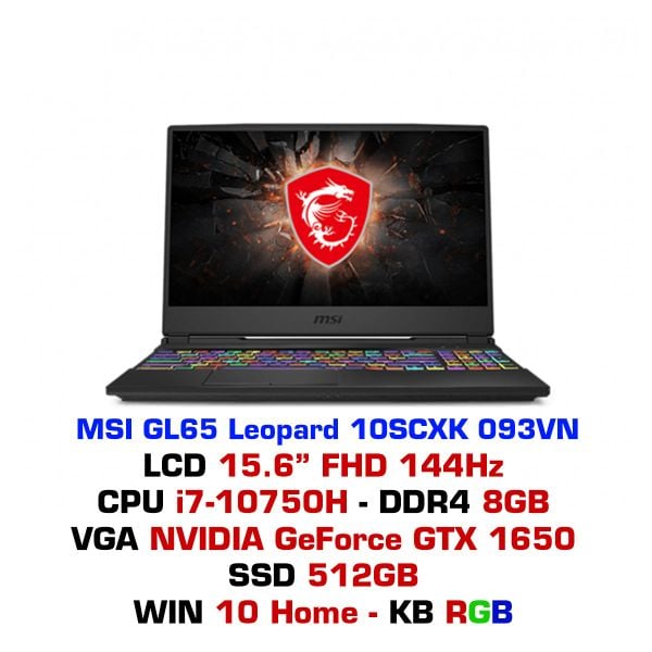  Laptop MSI GL65 Leopard 10SCXK 093VN 