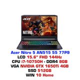  Laptop gaming Acer Nitro 5 AN515 55 77P9 