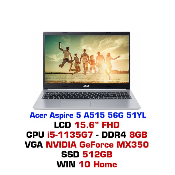  Laptop Acer Aspire 5 A515 56G 51YL 