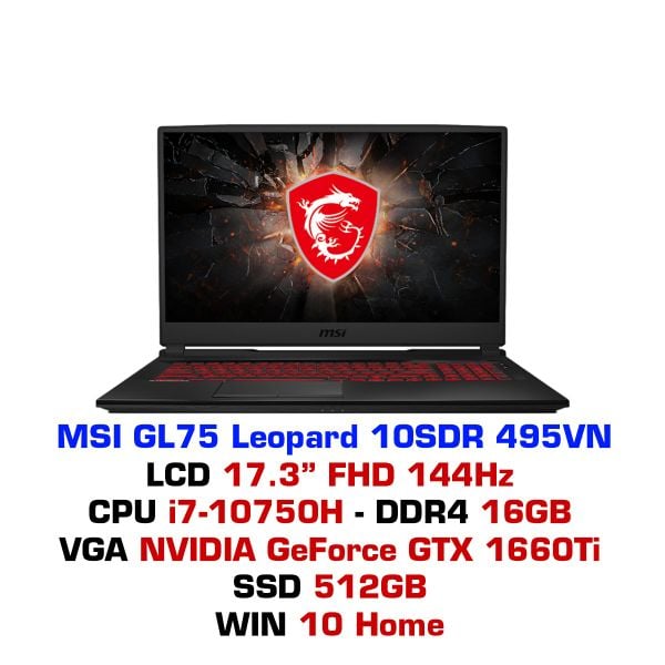  Laptop MSI GL75 Leopard 10SDR 495VN 