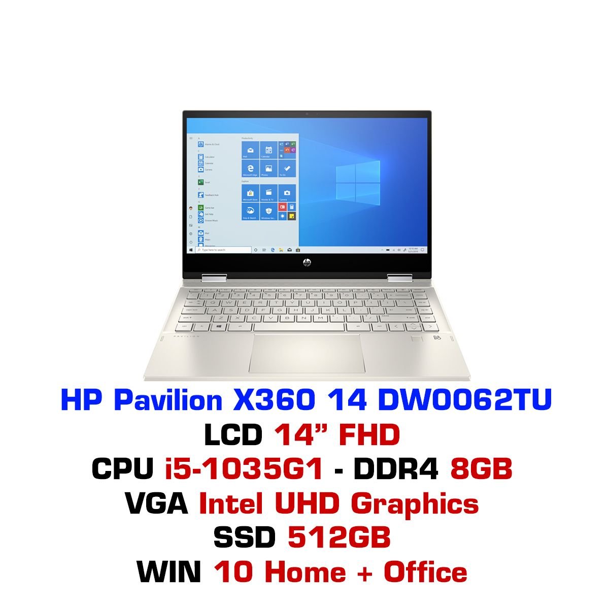 Laptop HP Pavilion X360 14 DW0062TU