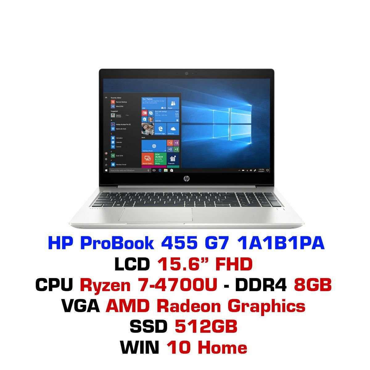 Laptop HP ProBook 455 G7 1A1B1PA