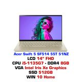  LAPTOP ACER SWIFT 5 SF514 55T 51NZ 