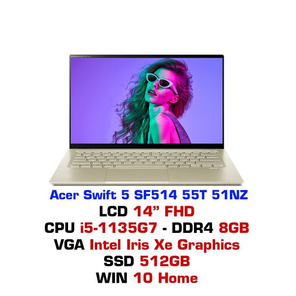  LAPTOP ACER SWIFT 5 SF514 55T 51NZ 