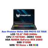  Laptop gaming Acer Predator Helios 300 PH315 53 70U6 