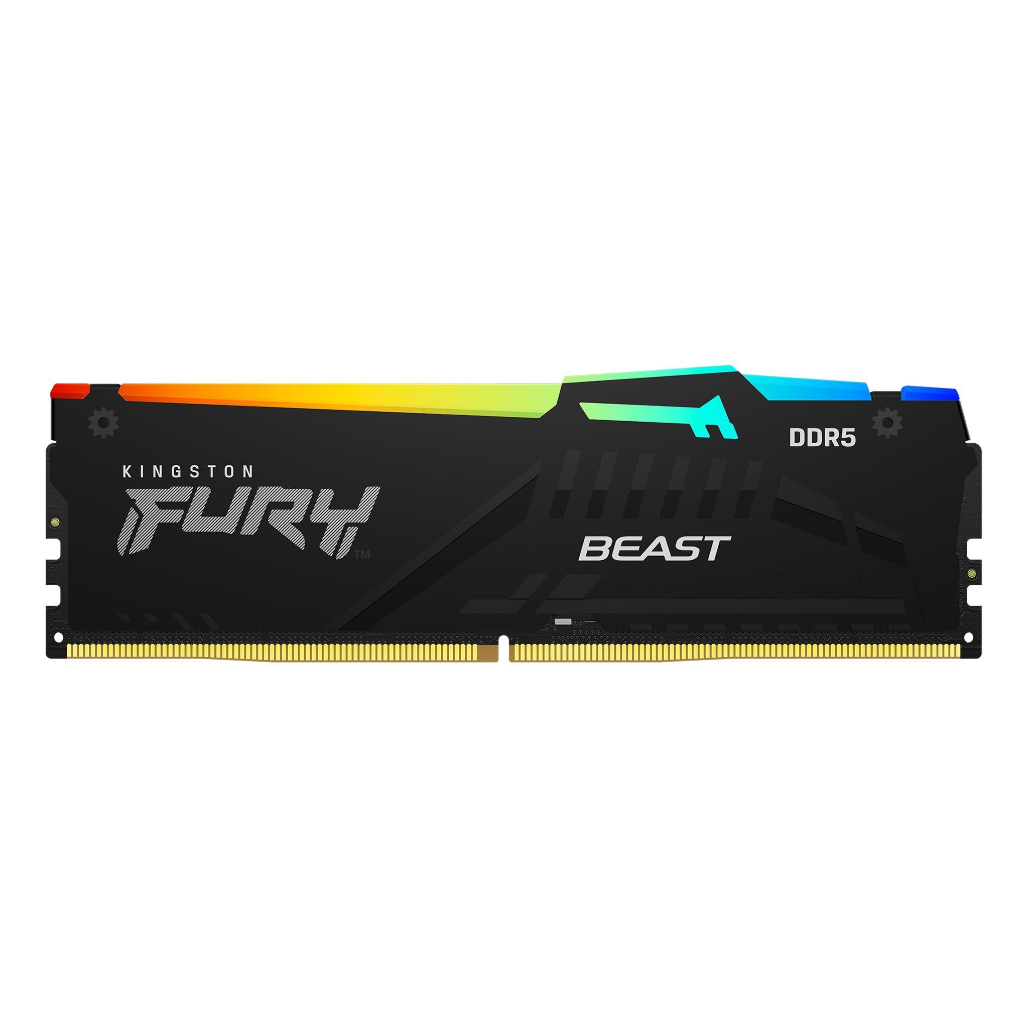 Ram Kingston Fury Beast Rgb 32Gb (2X16Gb) Bus 5600 Ddr5 (Kf556C40Bbak2 - 32)