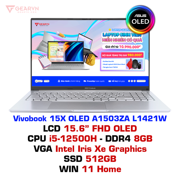  Laptop ASUS Vivobook 15X OLED A1503ZA L1421W 