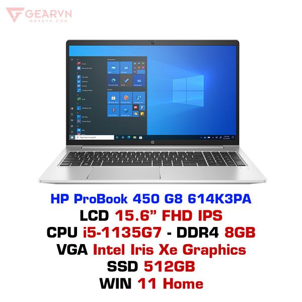  Laptop HP ProBook 450 G8 614K3PA 