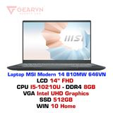  Laptop MSI Modern 14 B10MW 646VN 