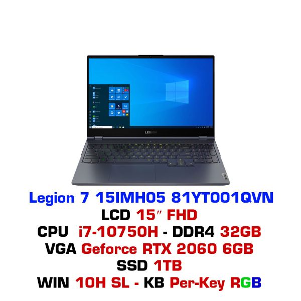  Laptop Gaming Lenovo Legion 7 15IMH05 81YT001QVN 