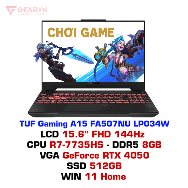  Laptop gaming ASUS TUF Gaming A15 FA507NU LP034W 