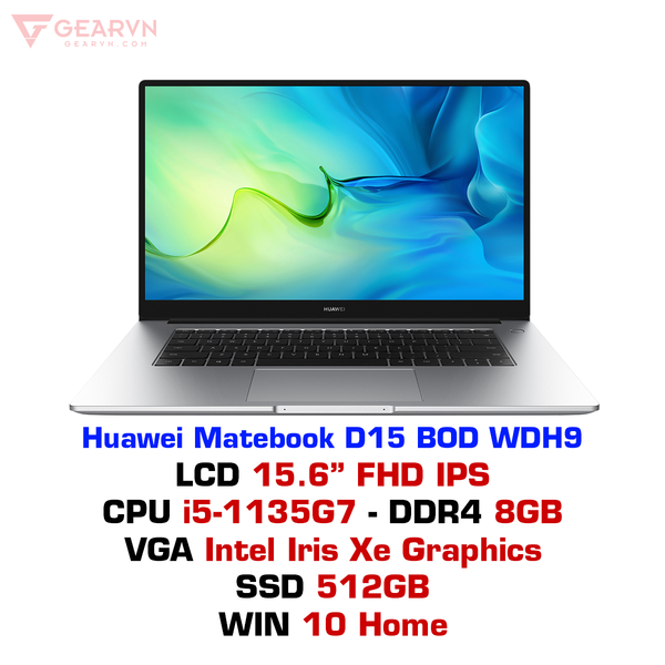  LAPTOP HUAWEI MATEBOOK D15 BOD WDH9 