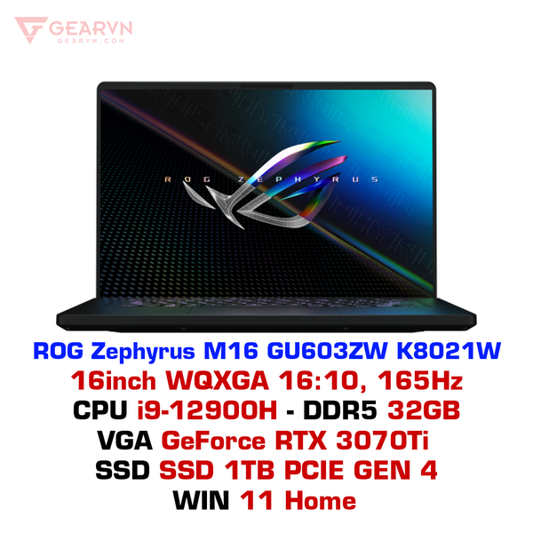 Laptop Gaming ROG Zephyrus M16 GU603ZW K8021W
