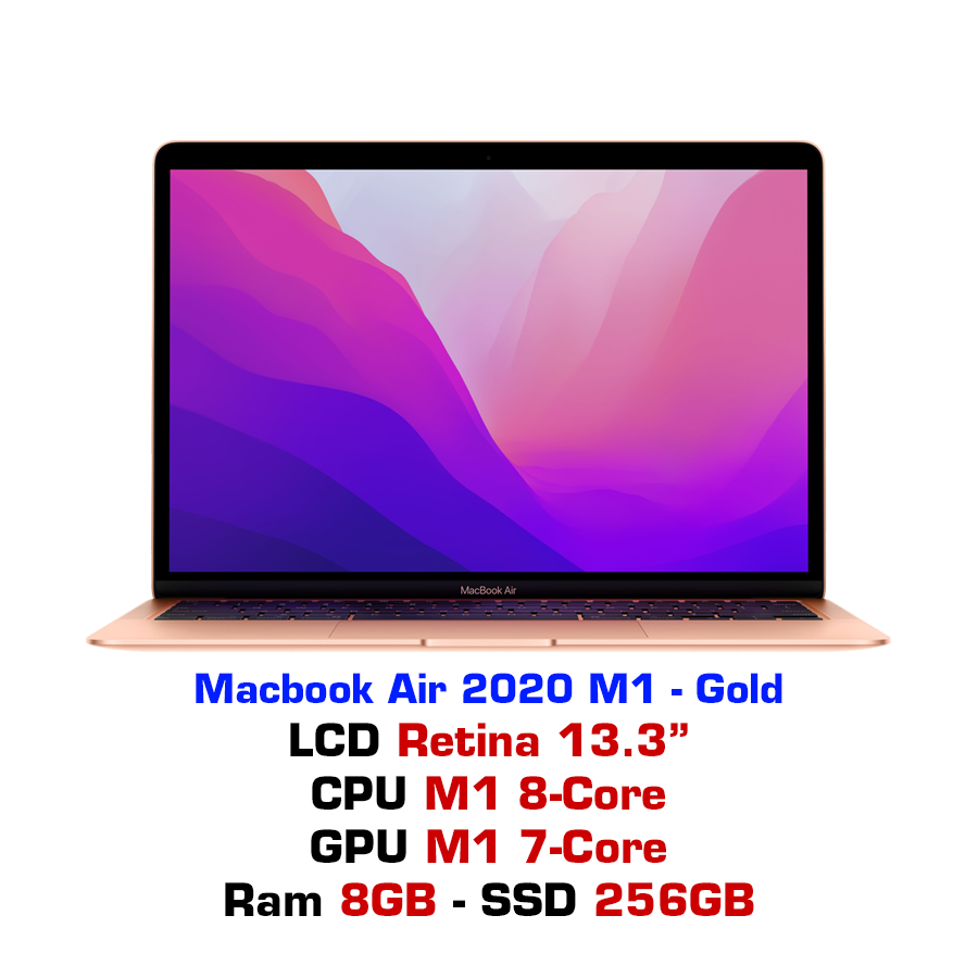 Macbook Air M1 7Gpu 8Gb 256Gb - Gold
