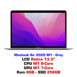  Macbook Air M1 7GPU 8GB 256GB - Grey 