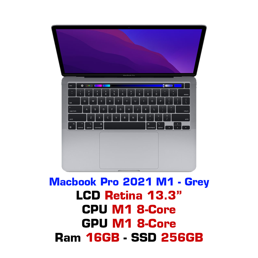  Macbook Pro 13 2020 M1 8GB 256GB MYD82SA/A - Grey 
