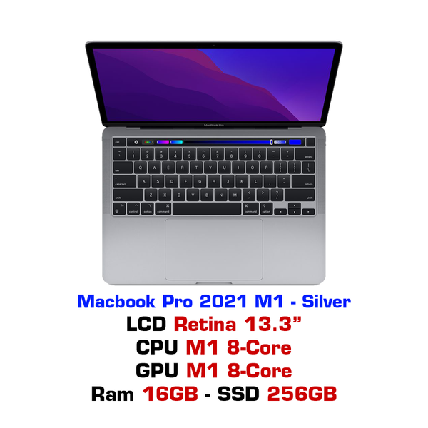  Macbook Pro 13 2020 M1 8GB 256GB MYDA2SA/A - Silver 