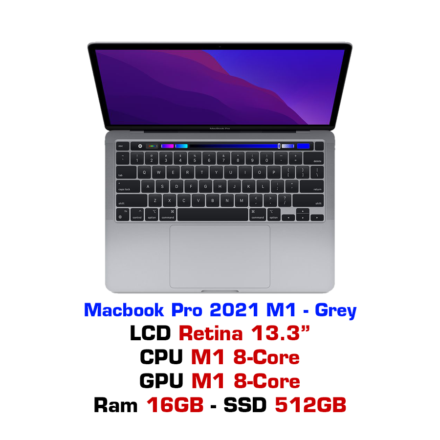 MacBook Pro 13 inch 2020 Touch Bar M1 16GB/512GB Grey – GEARVN.COM