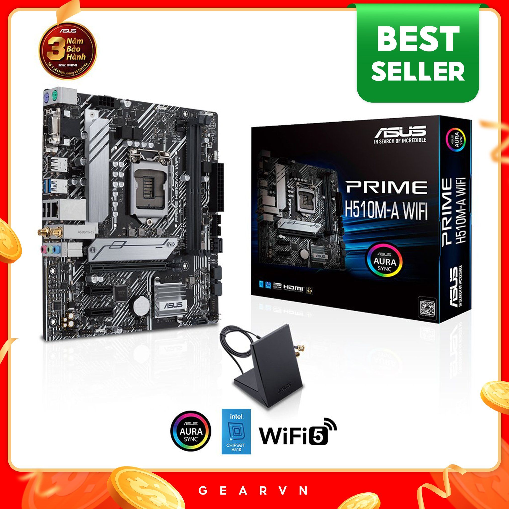 Bo Mạch Chủ Asus Prime H510M - A Wifi Ddr4