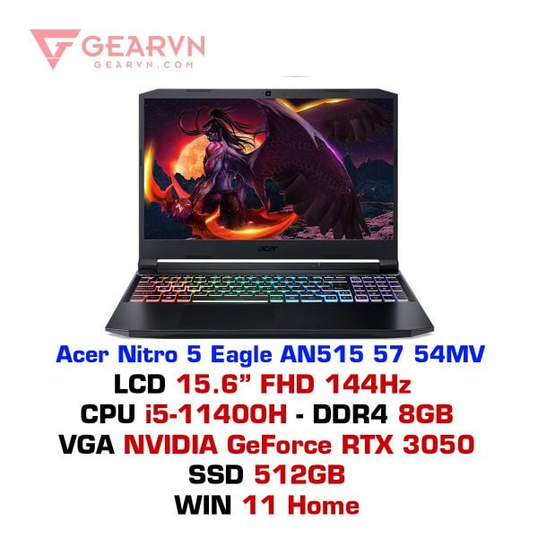  Laptop gaming Acer Nitro 5 Eagle AN515 57 54MV 