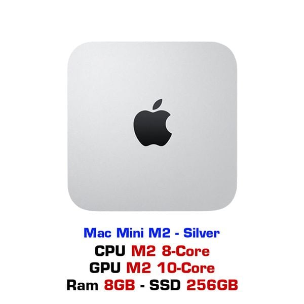 Mac Mini M2 8CPU 10GPU 8GB 256GB Silver - MMFJ3SA/A