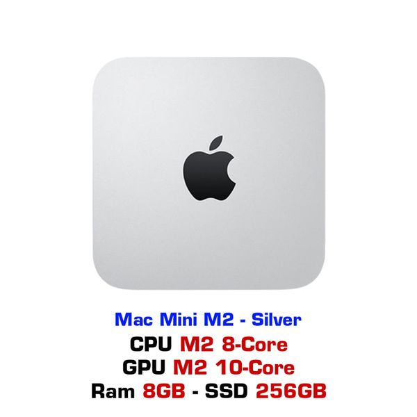  Mac Mini M2 8CPU 10GPU 8GB 256GB Silver - MMFJ3SA/A 