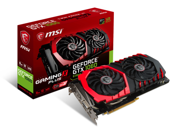  MSI GTX 1060 GAMING X+ 6G GDDR5 