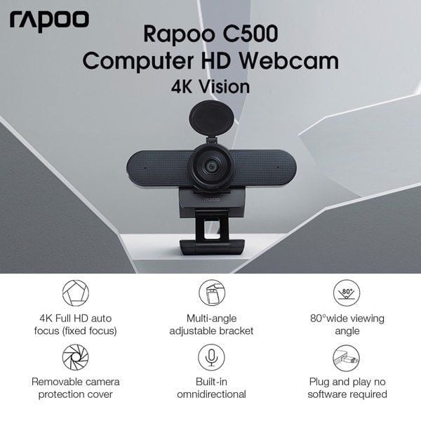  Webcam Rapoo C500 4K 