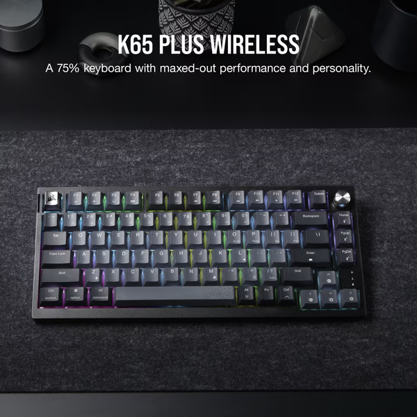  Bàn phím Corsair K65 Plus Wireless RGB CSR RED-BLK-GREY (CH-91D401L-NA) 