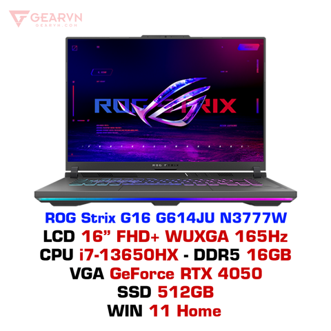  Laptop gaming ASUS ROG Strix G16 G614JU N3777W 