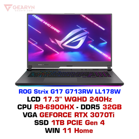 Laptop Gaming Asus Rog Strix G17 G713Rw Ll178W