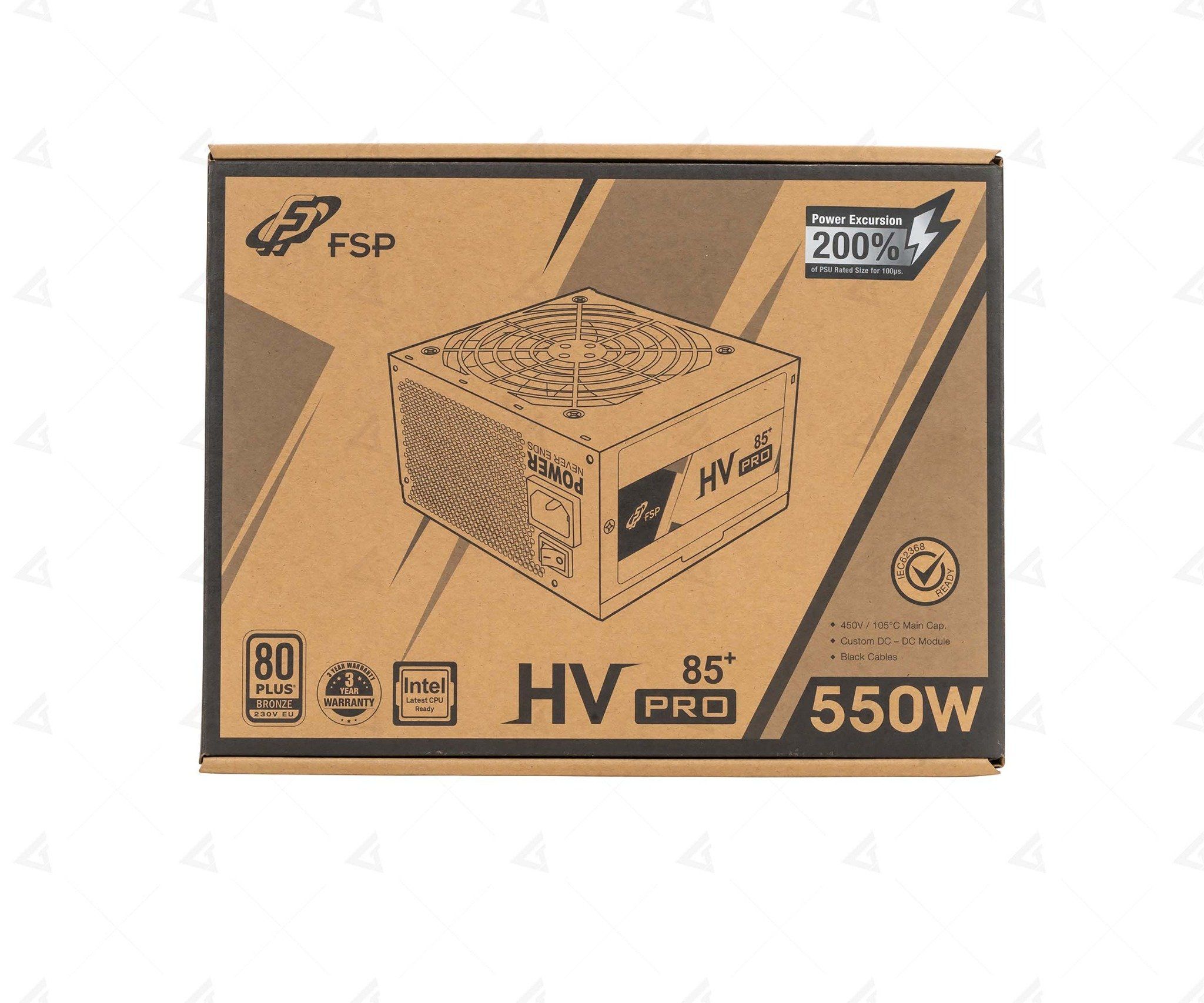 Nguồn Máy Tính Fsp Hv Pro 550W - 80 Plus Bronze (550W)