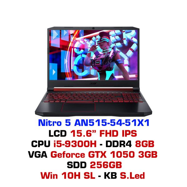  Laptop Gaming Acer Nitro 5 AN515-54-51X1 