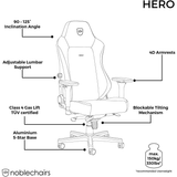  Ghế Gaming Noble Chair - Hero Series Black/ Blue 