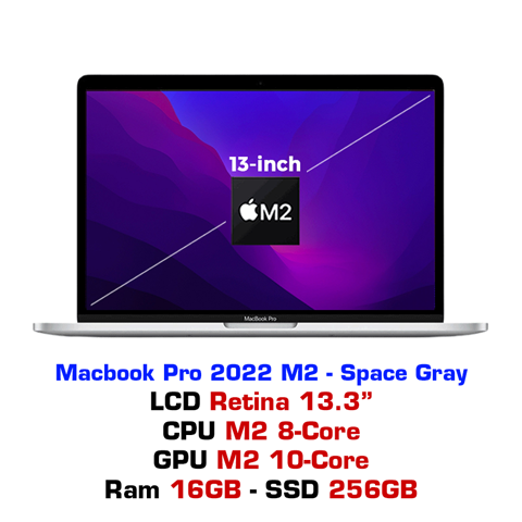 MacBook Pro 13 M2 10GPU 16GB 256GB Space Gray