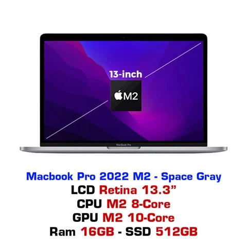 MacBook Pro 13 M2 10GPU 16GB 512GB Space Gray