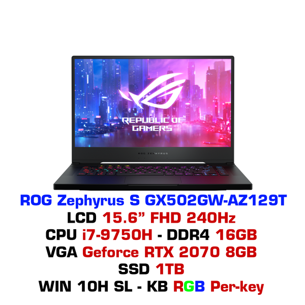  Laptop Gaming ASUS ROG Zephyrus S GX502GW AZ129T 