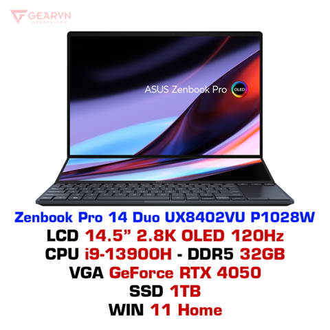  Laptop Asus Zenbook Pro 14 Duo OLED UX8402VU P1028W 