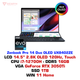  Laptop Asus Zenbook Pro 14 Duo OLED UX8402ZE M3044W 