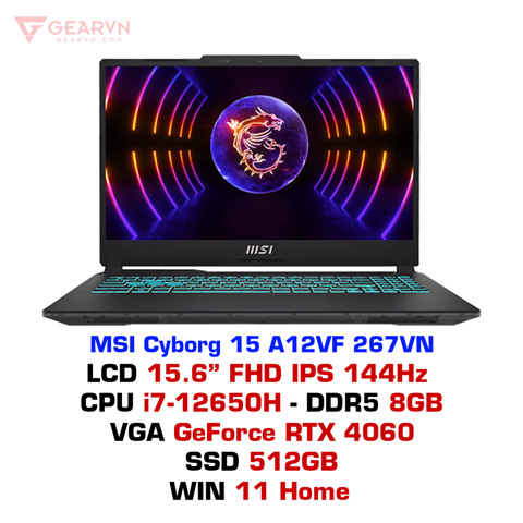  Laptop Gaming MSI Cyborg 15 A12VF 267VN 