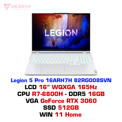  Laptop gaming Lenovo Legion 5 Pro 16ARH7H 82RG008SVN 