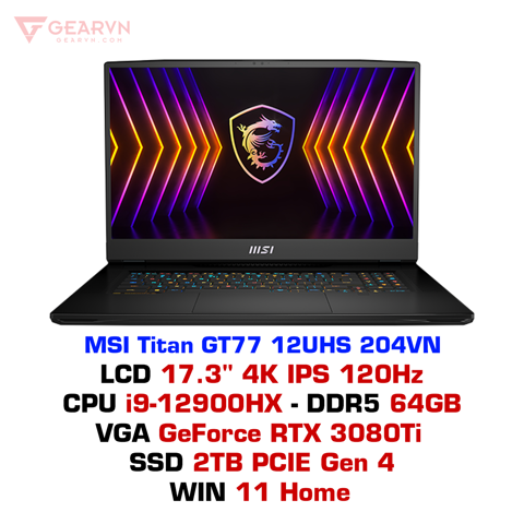 Laptop gaming MSI Titan GT77 12UHS 204VN