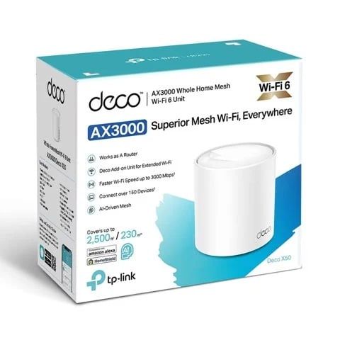  Bộ định tuyến MESH TP-Link Deco X50 Chuẩn WiFi 6 AX3000 