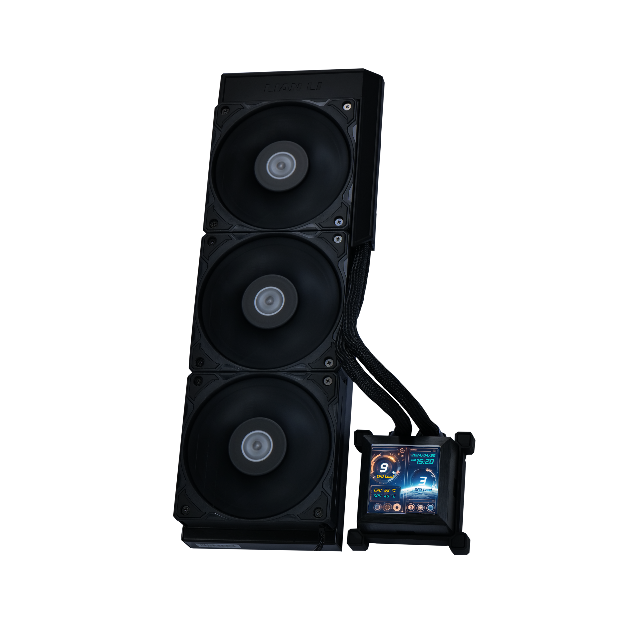 Tản Nhiệt Aio Lian Li Hydroshift Lcd 360S Non Rgb Fan Black